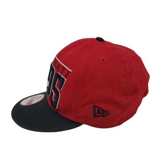 New Era Cincinnati Reds 9Fifty Embroidered Snapback Hat Red Black Cap MLB - Picture 2 of 10